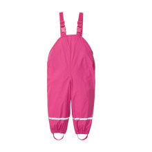 Custom kids heavy duty light weight polyurethane rain pants waterproof trousers with cotton lining